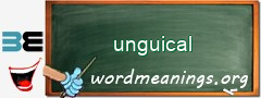 WordMeaning blackboard for unguical